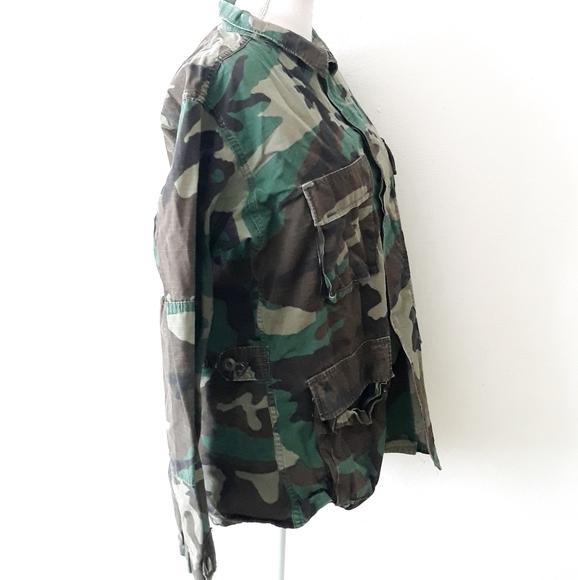 Vintage Army Camouflage Shirt Jacket Size Medium Regular 8415-01-184-1330 - Picture 2 of 12
